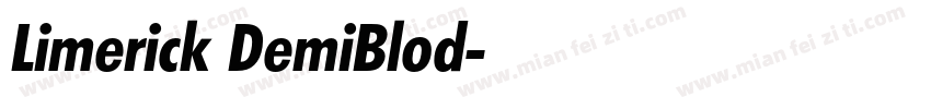 Limerick DemiBlod字体转换